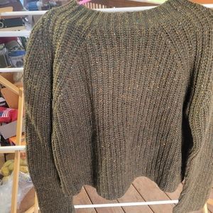 EUC Abercrombie & Fitch Women's Size 8 100% Wool Sweater Dark Green